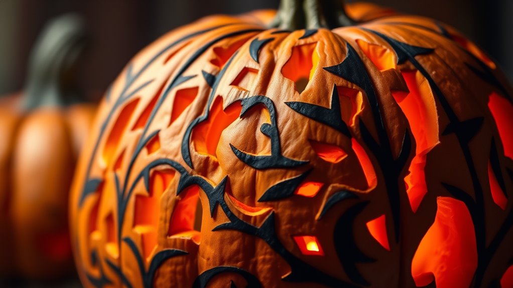 enhance pumpkin with mixed media