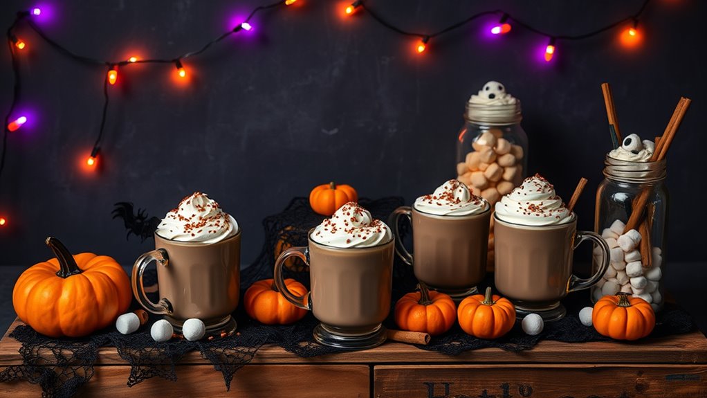 festive hot chocolate station setup