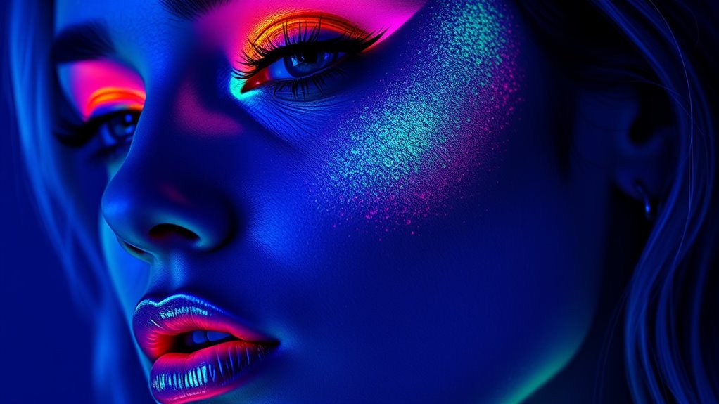 UV and Glow Effects: Makeup That Pops at Night 3 glow in dark uv reactive makeup