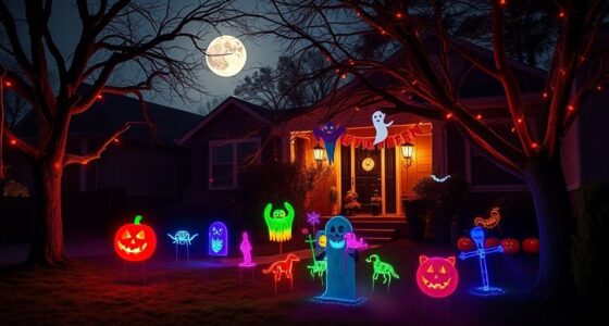 halloween illuminated yard signs
