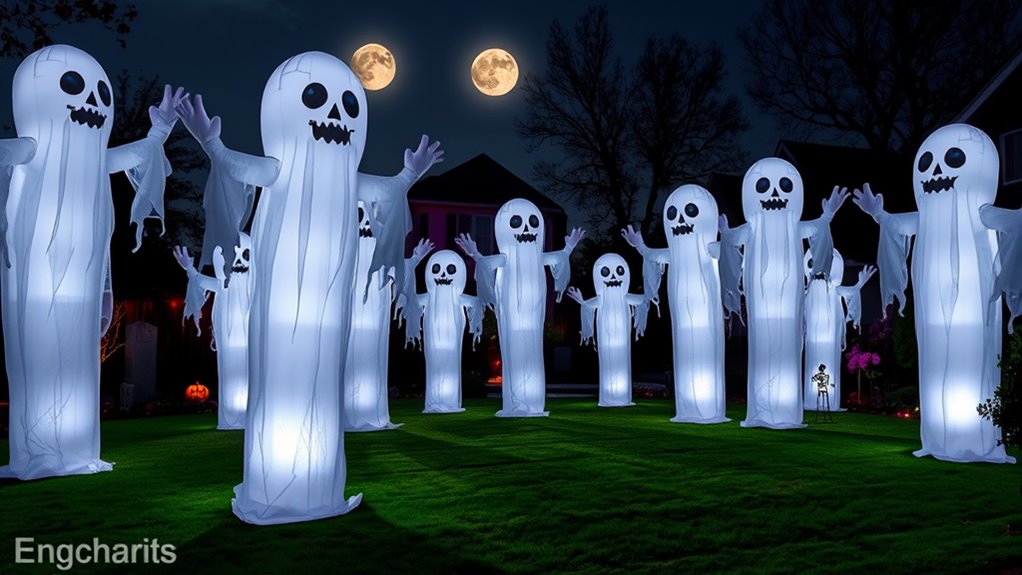 halloween inflatable ghost trees