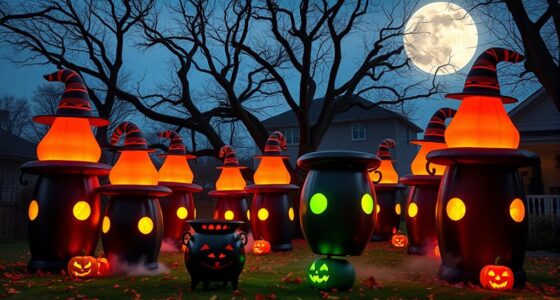 halloween inflatable witch cauldrons