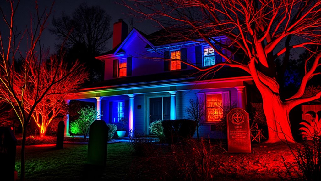 15 Best Outdoor RGB Flood Lights for Halloween That Will Spook and Spellbind Guests 33 halloween outdoor lighting essentials