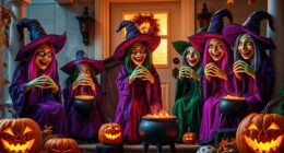 haunting halloween animatronic witches
