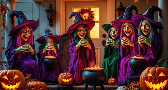 haunting halloween animatronic witches