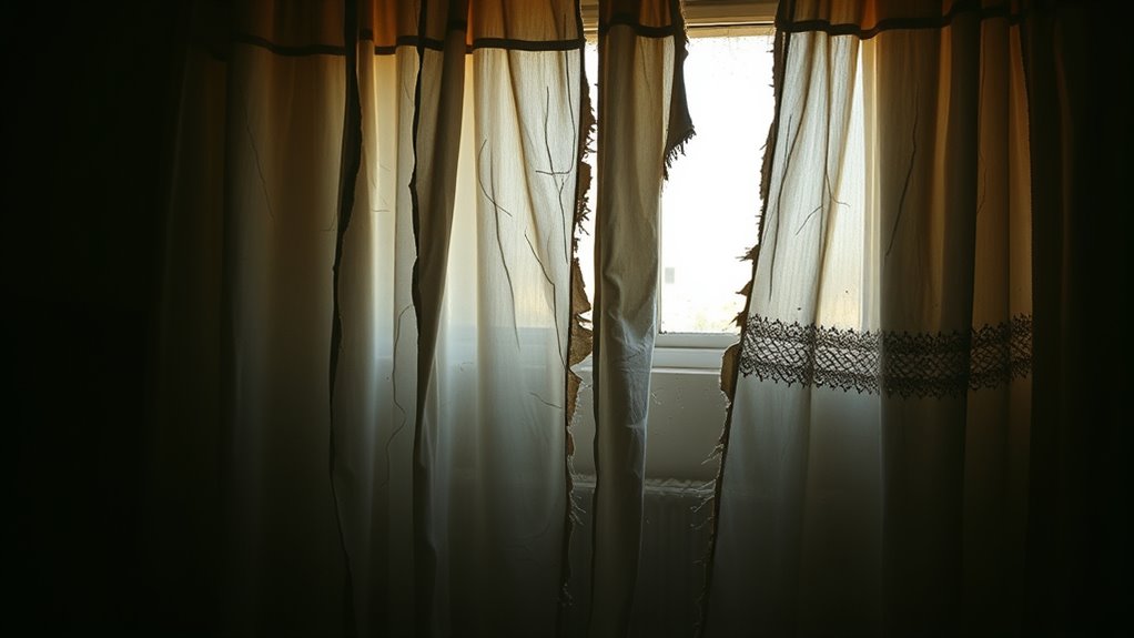 homemade eerie fabric decor