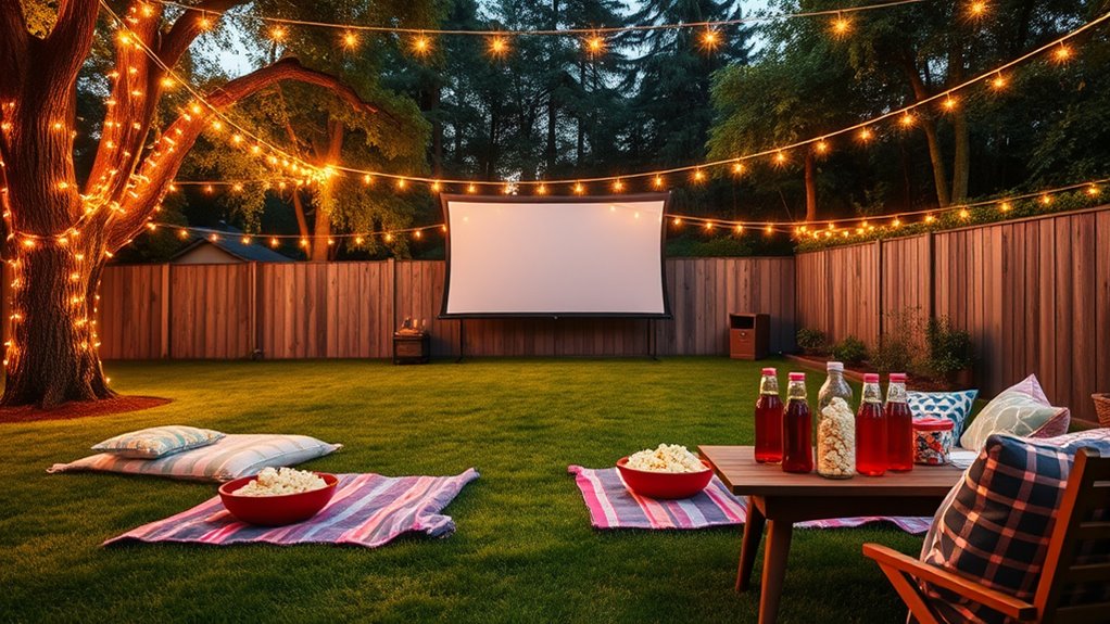 Outdoor Movie Night: Setup and Snacks 3 ideal outdoor movie setting