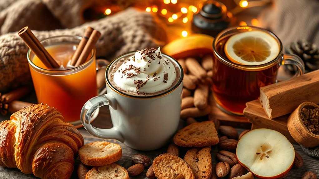 Warm Drinks Bar: Cider, Cocoa, and Tea 7 matching flavors and textures