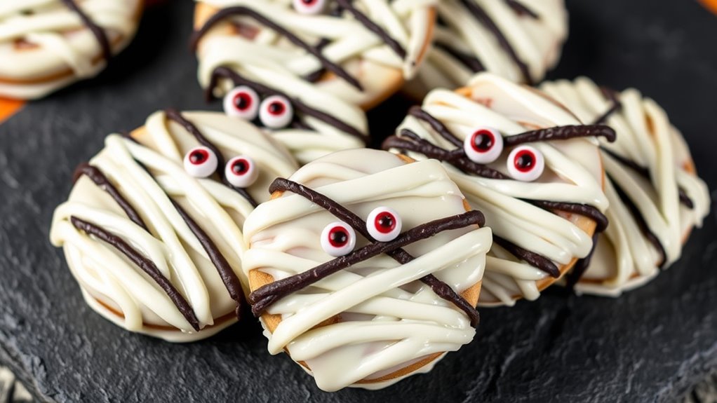 No-Bake Spooky Snacks Kids Can Make 4 no bake halloween mummy cookies