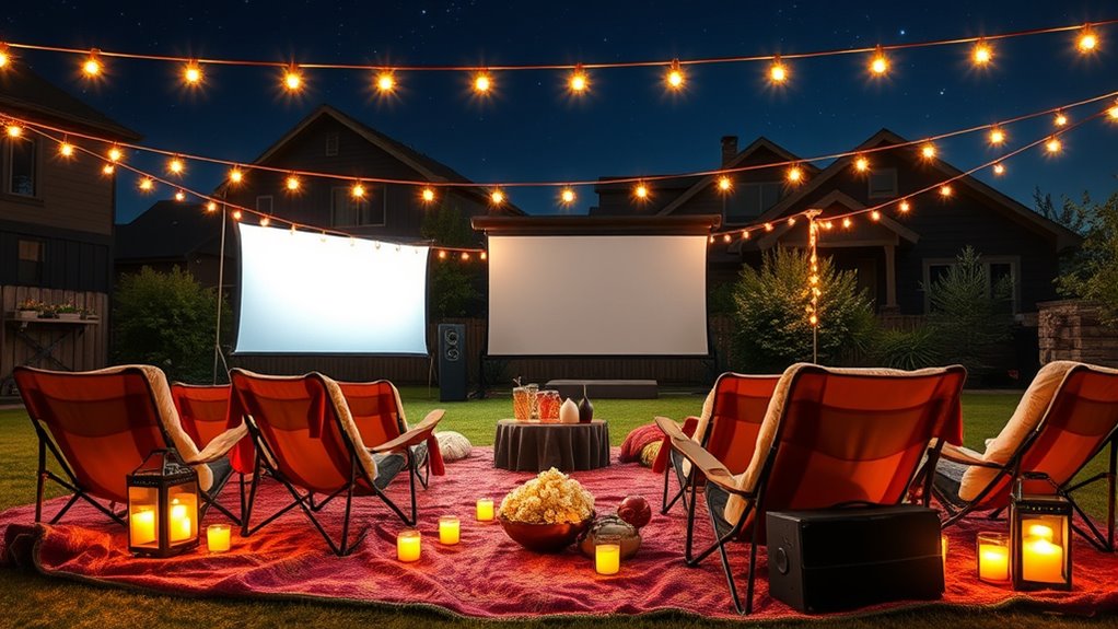 Outdoor Movie Night: Setup and Snacks 8 optimal outdoor lighting and sound