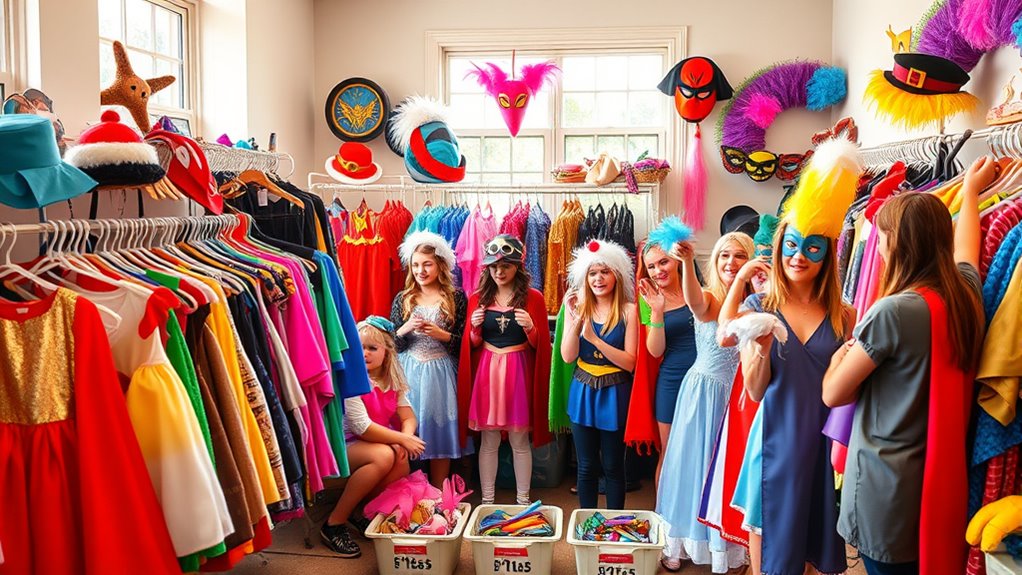 Hosting a Costume Swap With Friends 6 organize costumes by size