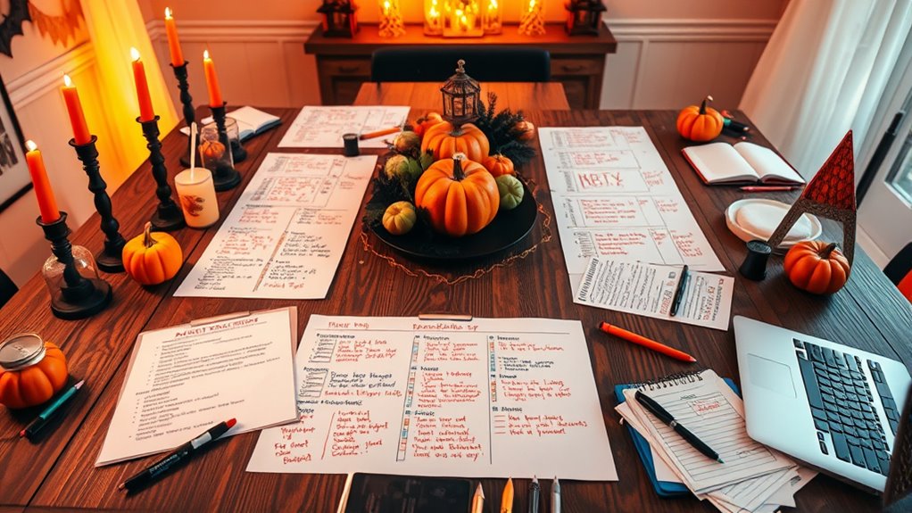 organized halloween event timeline