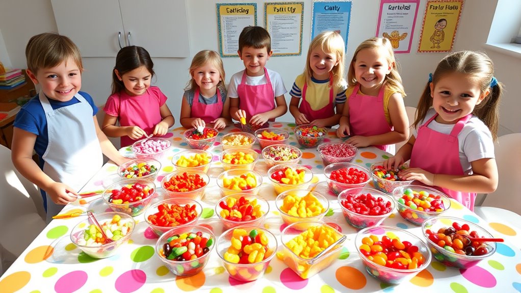 organized safe candy station