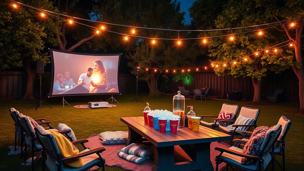 Outdoor Movie Night: Setup and Snacks 4 outdoor movie night essentials