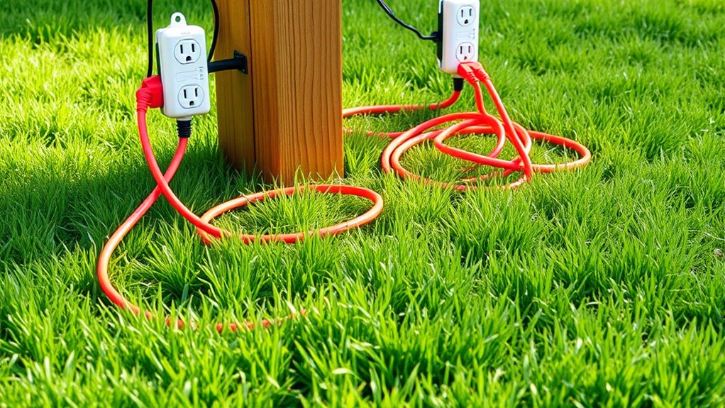 Safe Power Distribution for Yard Displays 3 plan position and protect wiring
