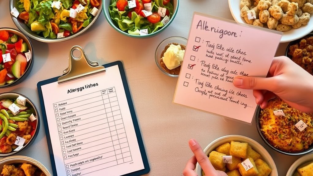 potluck assignments and allergens