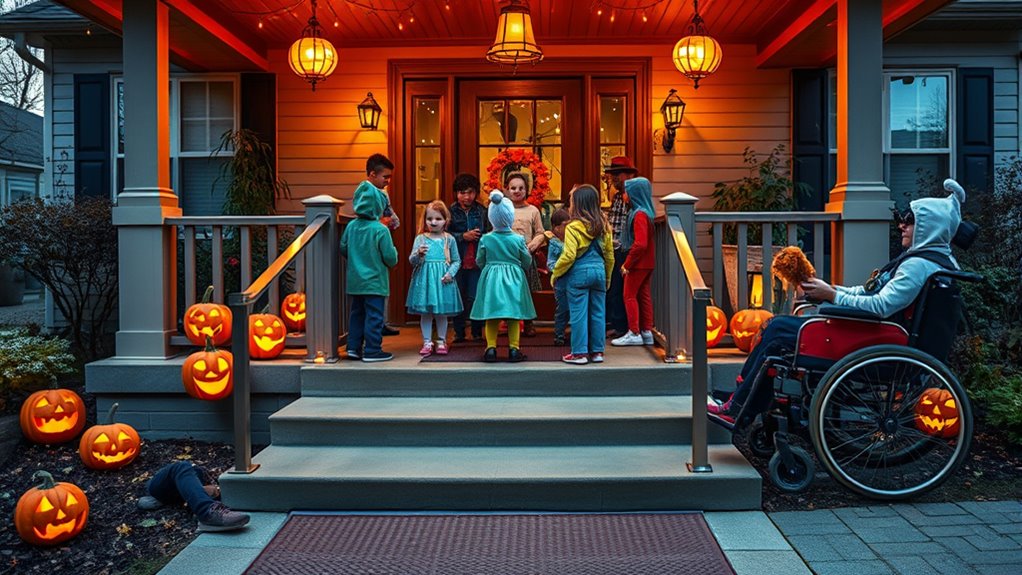 prepare accessible trick or treat routes