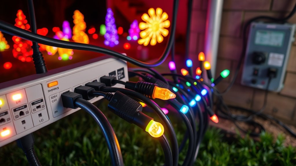 Safe Power Distribution for Yard Displays 8 prevent overload maintain safety
