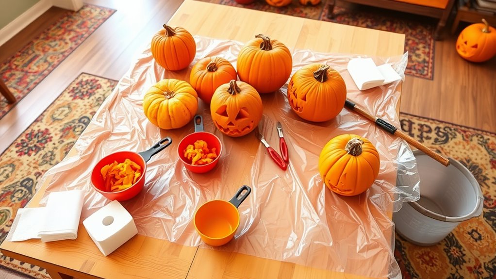 protect surfaces with coverings