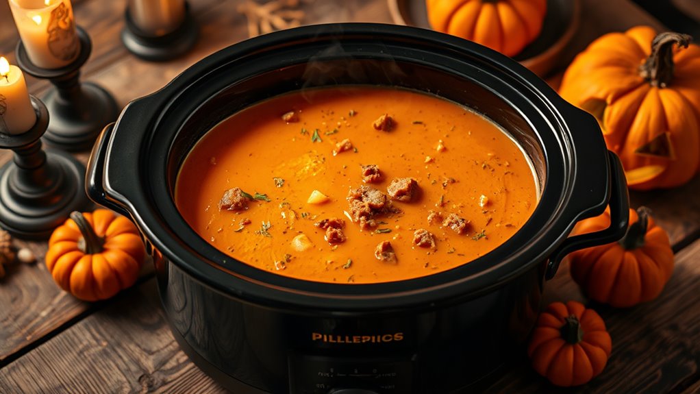 pumpkin sausage comforting soup