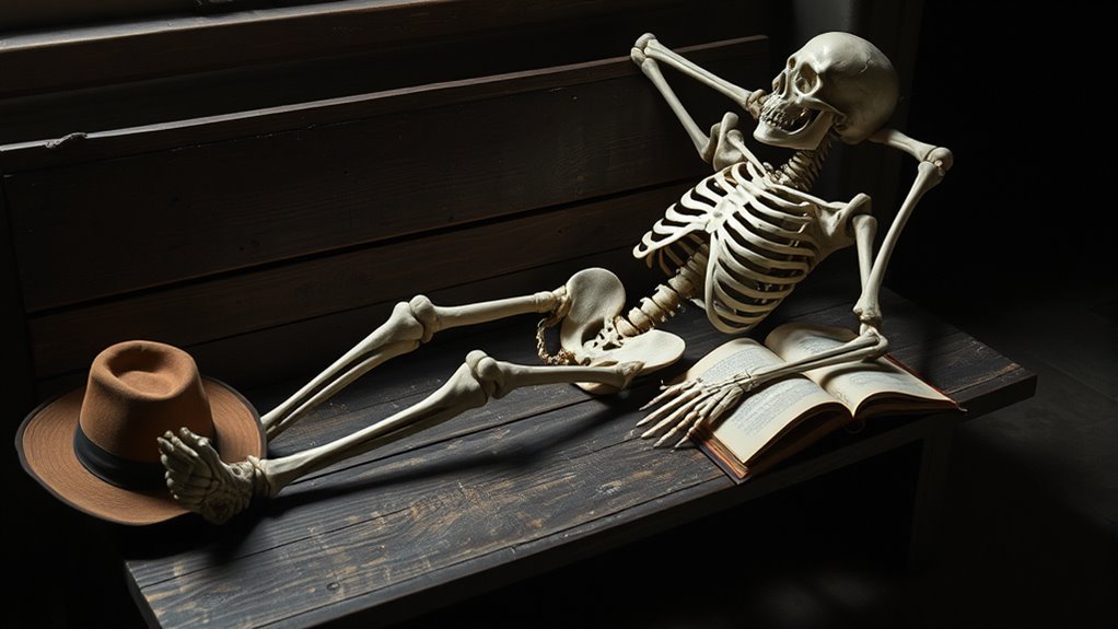 relaxed casual skeletal posture