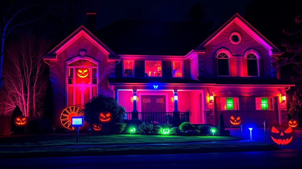 rgb floodlights with app