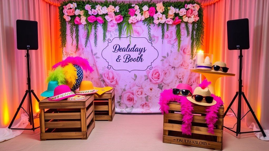 Photo Booth Setup: Backdrops and Props 10 safe bright clutter free setup