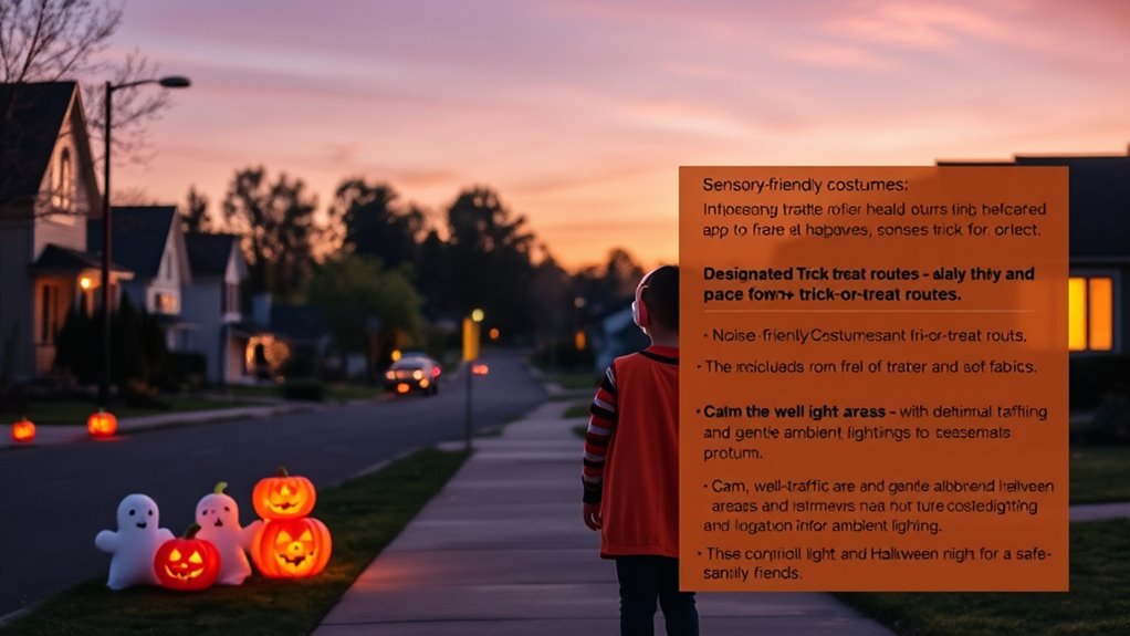 safe quiet trick or treating routes