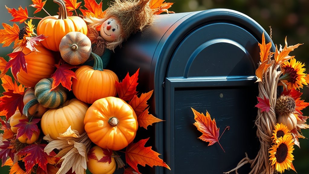 Mailbox Makeovers for October 4 seasonal mailbox decoration ideas