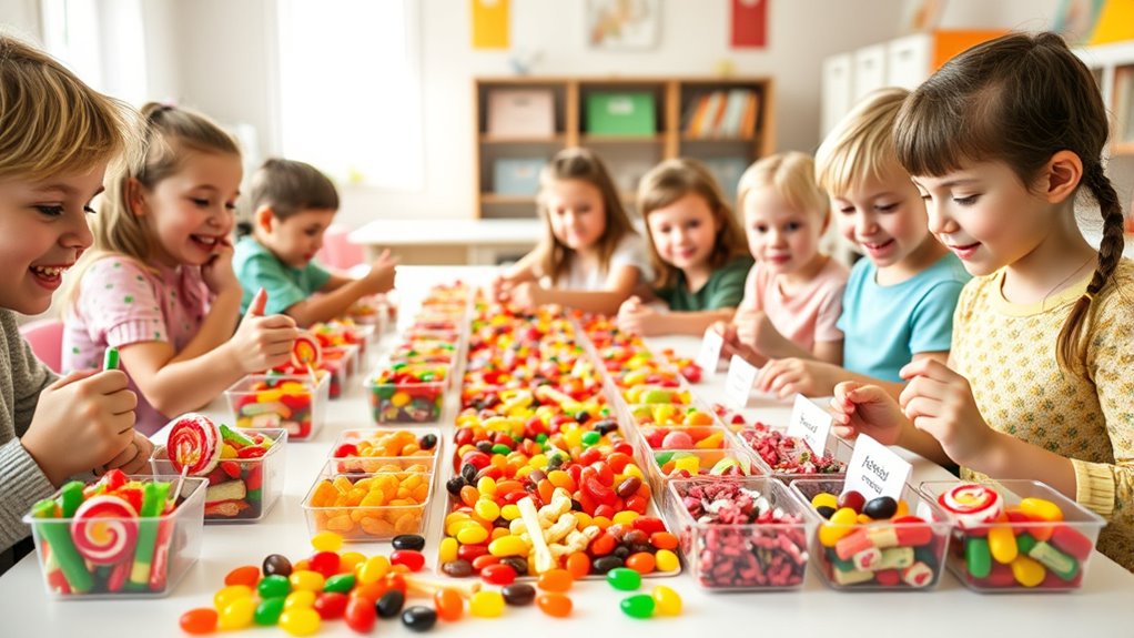 select colorful easy candies