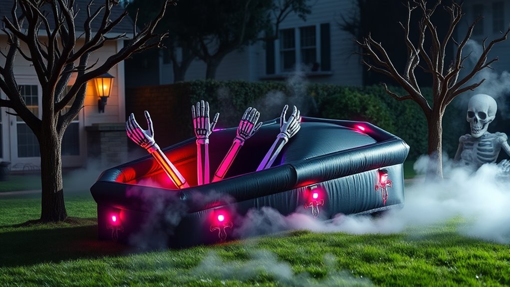 15 Best Halloween Inflatable Coffin Scenes That Will Spook Your Yard 33 size durability realism setup