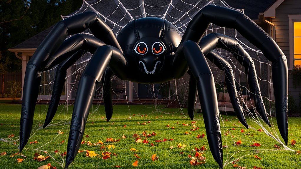 14 Best Halloween Inflatable Spiders With Webs to Spook Your Yard This Year 31 size visibility durability lighting