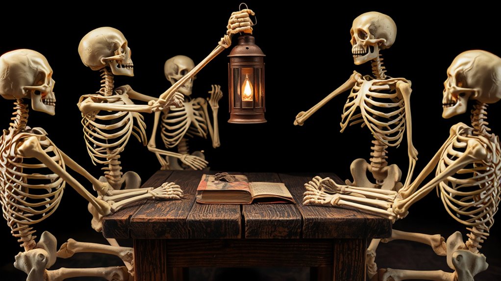 skeleton group scenes storytelling