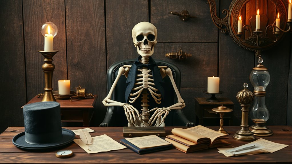 skeletons with fantasy costumes