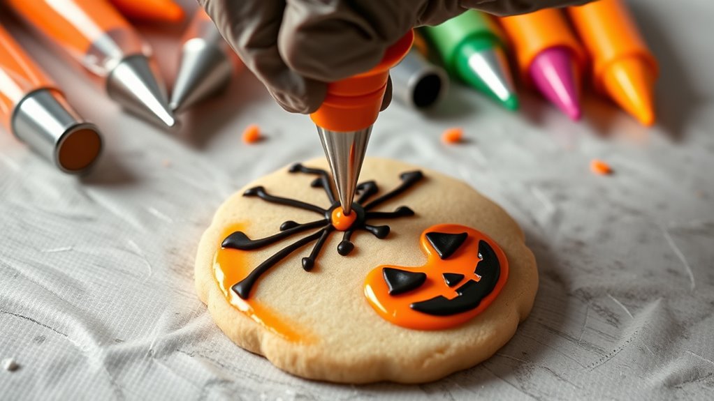 Halloween Cookie Decorating: Piping and Flooding 101 5 smooth level icing finish