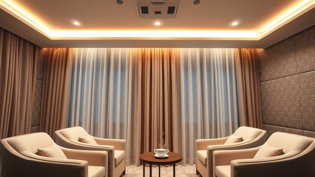 soft lighting and soundproofing