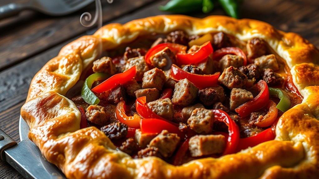 Savory Pies and Pot Pies for a Cozy Night 9 spicy sausage pepper pie