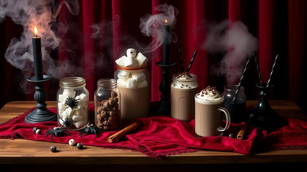 spooky hot chocolate bar
