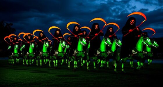 spooky inflatable reaper displays