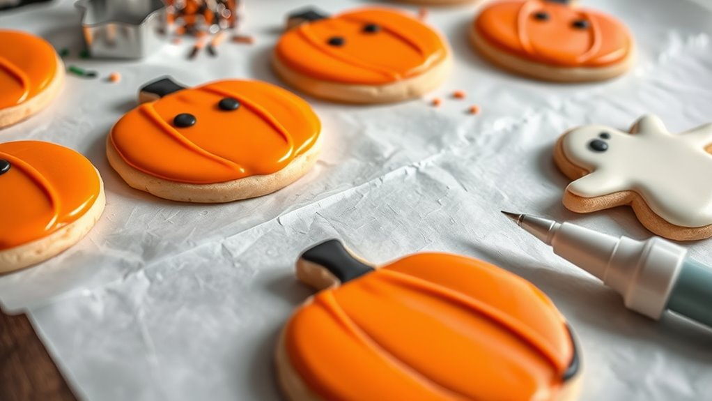 Halloween Cookie Decorating: Piping and Flooding 101 8 store cookies carefully properly