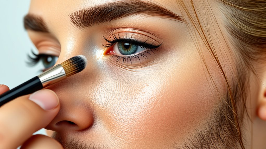 temporary facial hair concealment