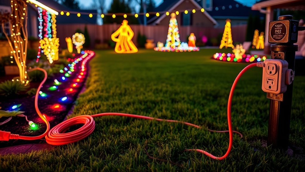 Safe Power Distribution for Yard Displays 5 test gfcis regularly