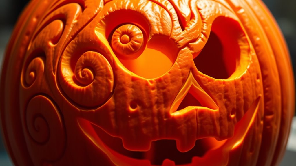 three dimensional pumpkin carving