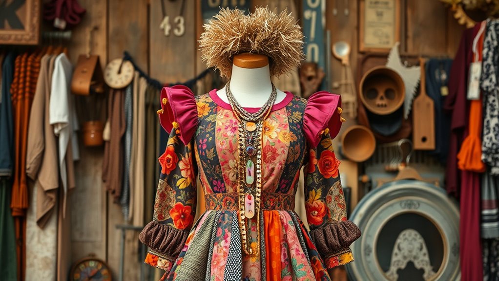 thrifted vintage accessories and fabrics
