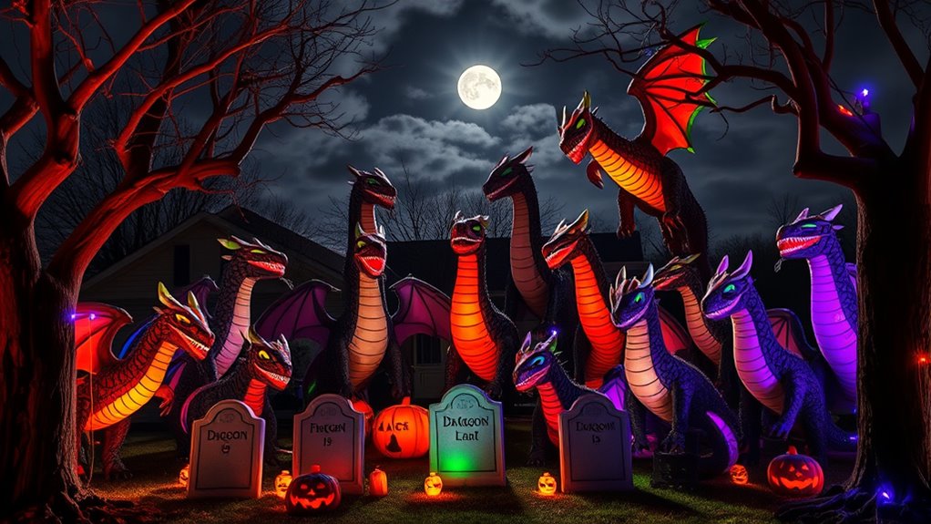 top halloween inflatable dragon displays
