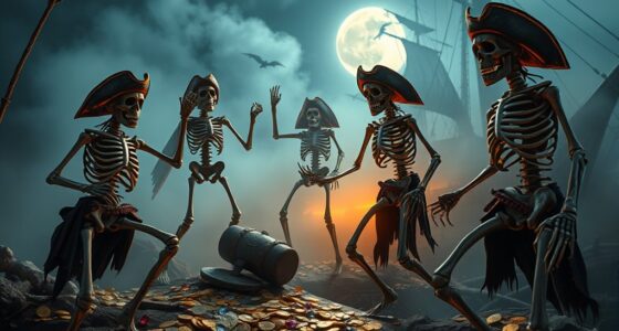 top halloween skeleton pirates