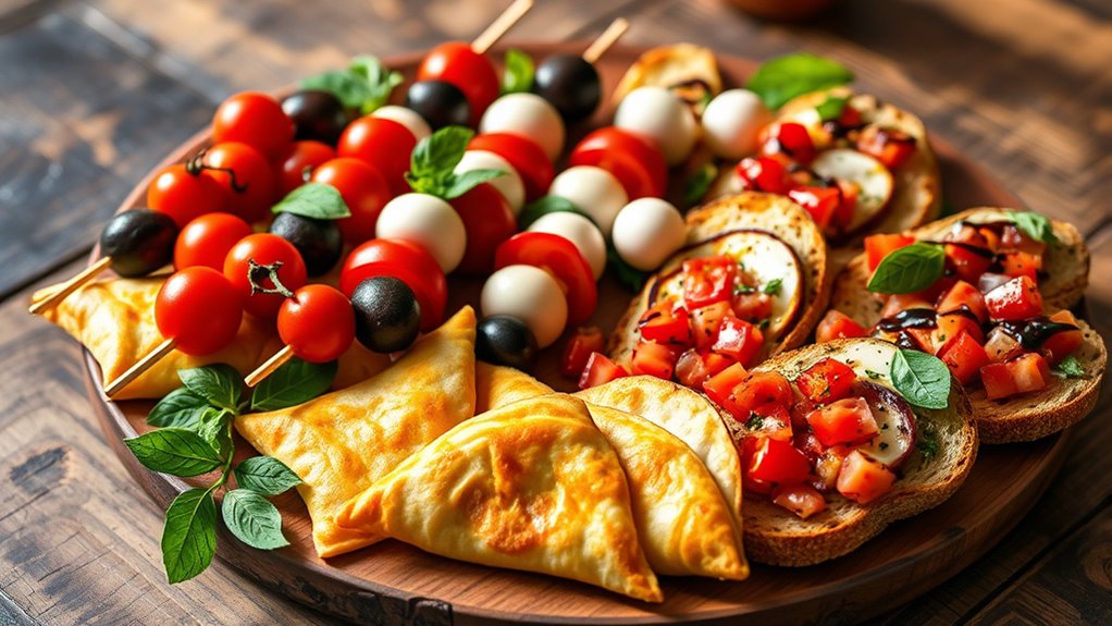 varied flavorful appetizer assortment