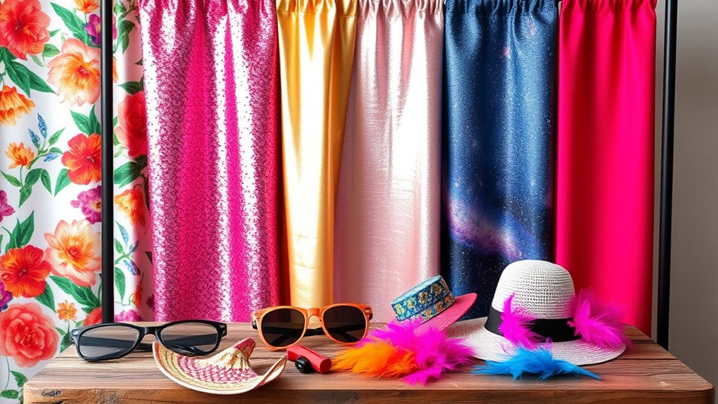 Photo Booth Setup: Backdrops and Props 4 vibrant vintage pattern combinations
