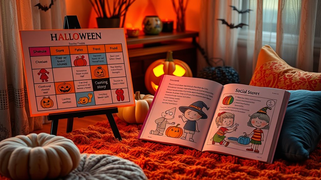 visual schedules reduce halloween anxiety