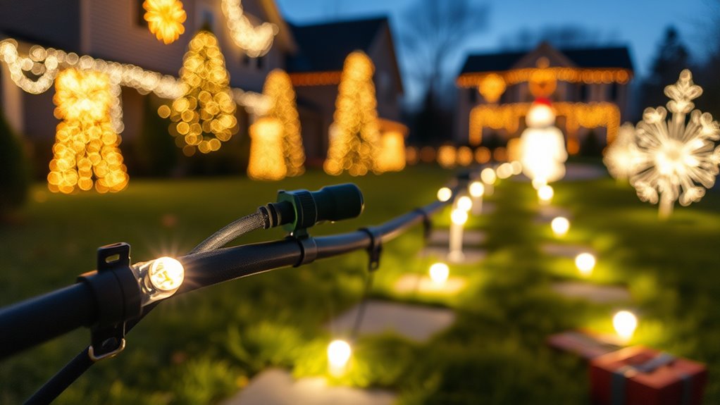 Safe Power Distribution for Yard Displays 7 weatherproof electrical connections protection